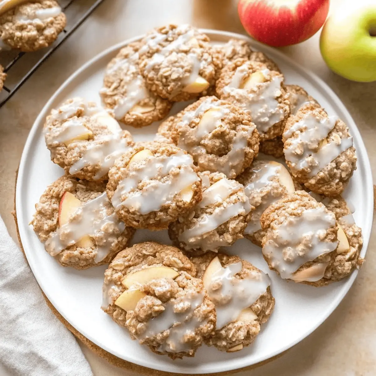 Apple Cinnamon Oatmeal Cookies