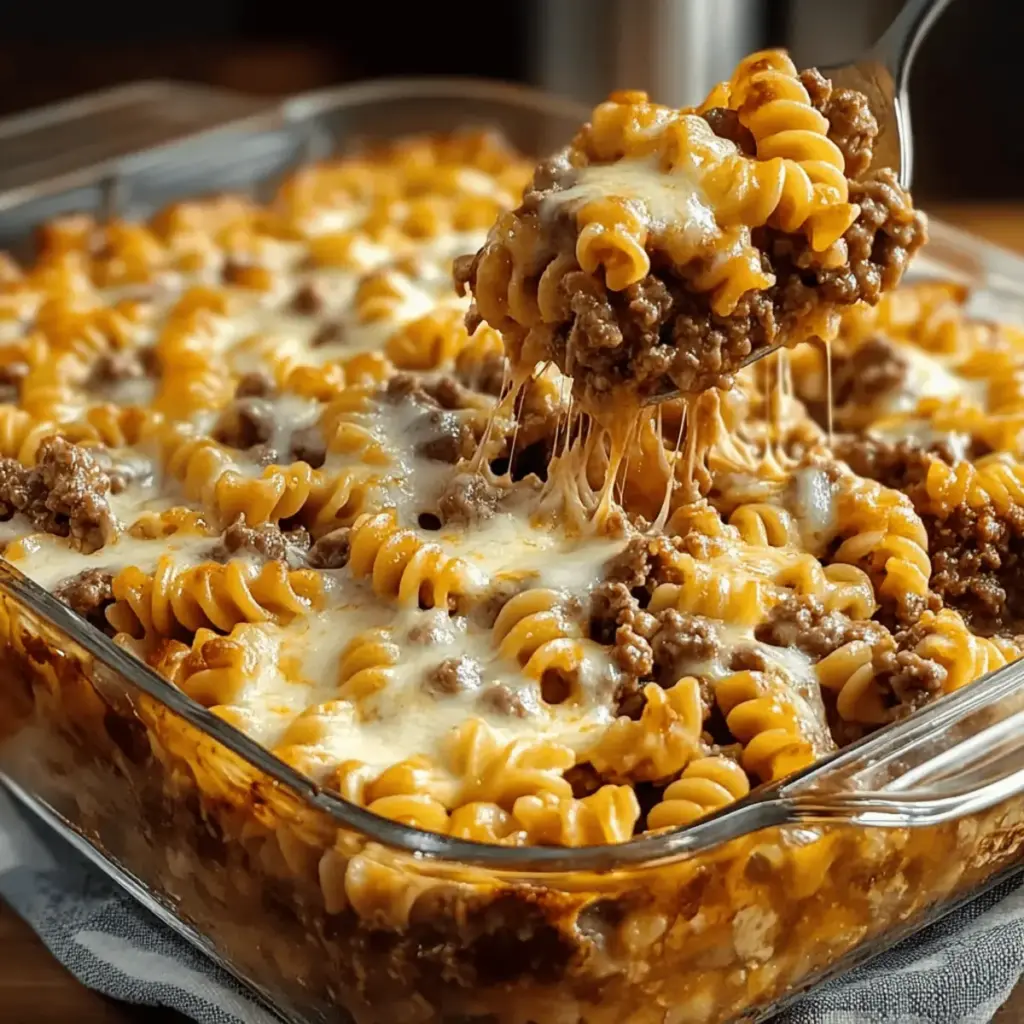Cheesy Hamburger Casserole Bake