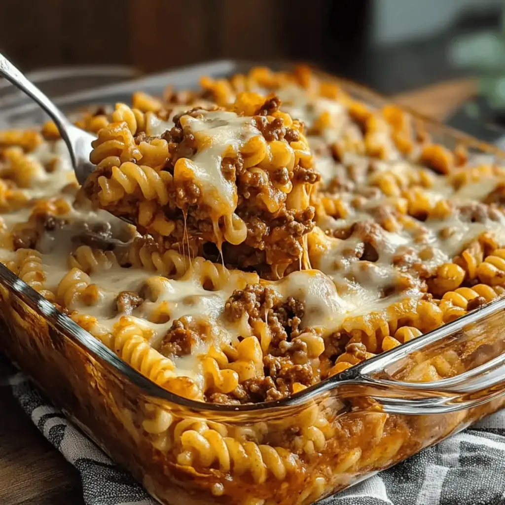 Cheesy Hamburger Casserole Bake