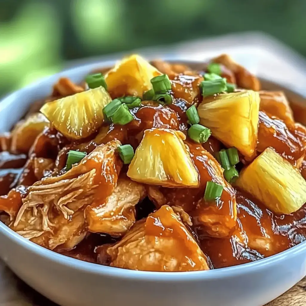 Crockpot Pineapple BBQ Chicken