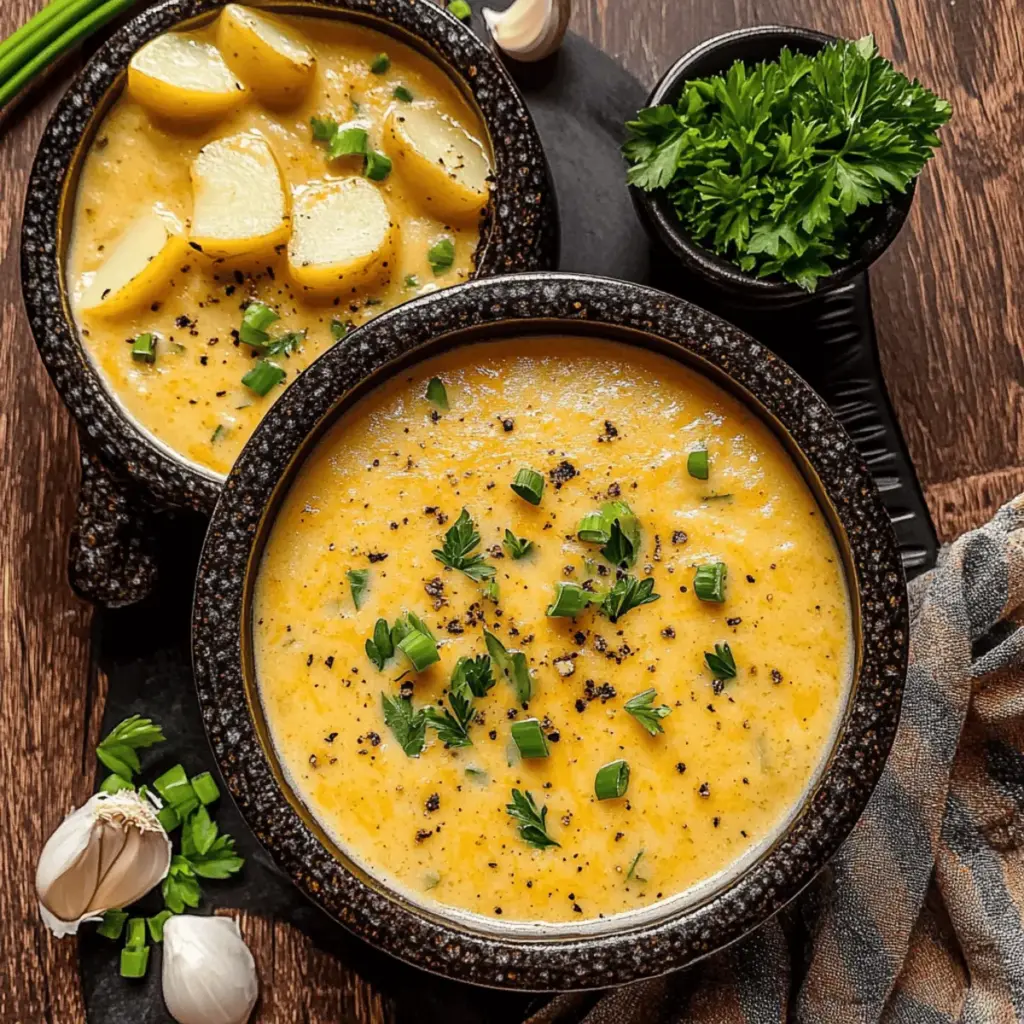 Garlic Herb Potato Soup