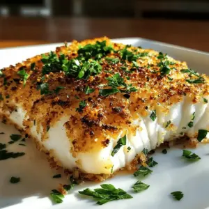 Garlic Parmesan Crusted Halibut
