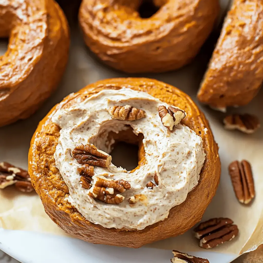 Homemade Pumpkin Bagels