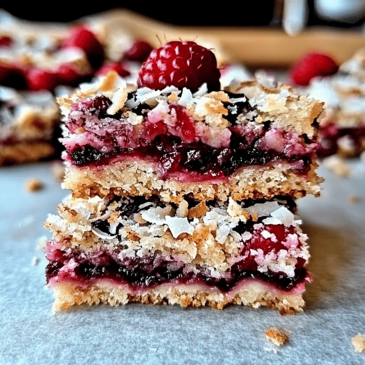 Raspberry Coconut Bars