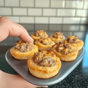 Sausage and Cream Cheese Biscuit