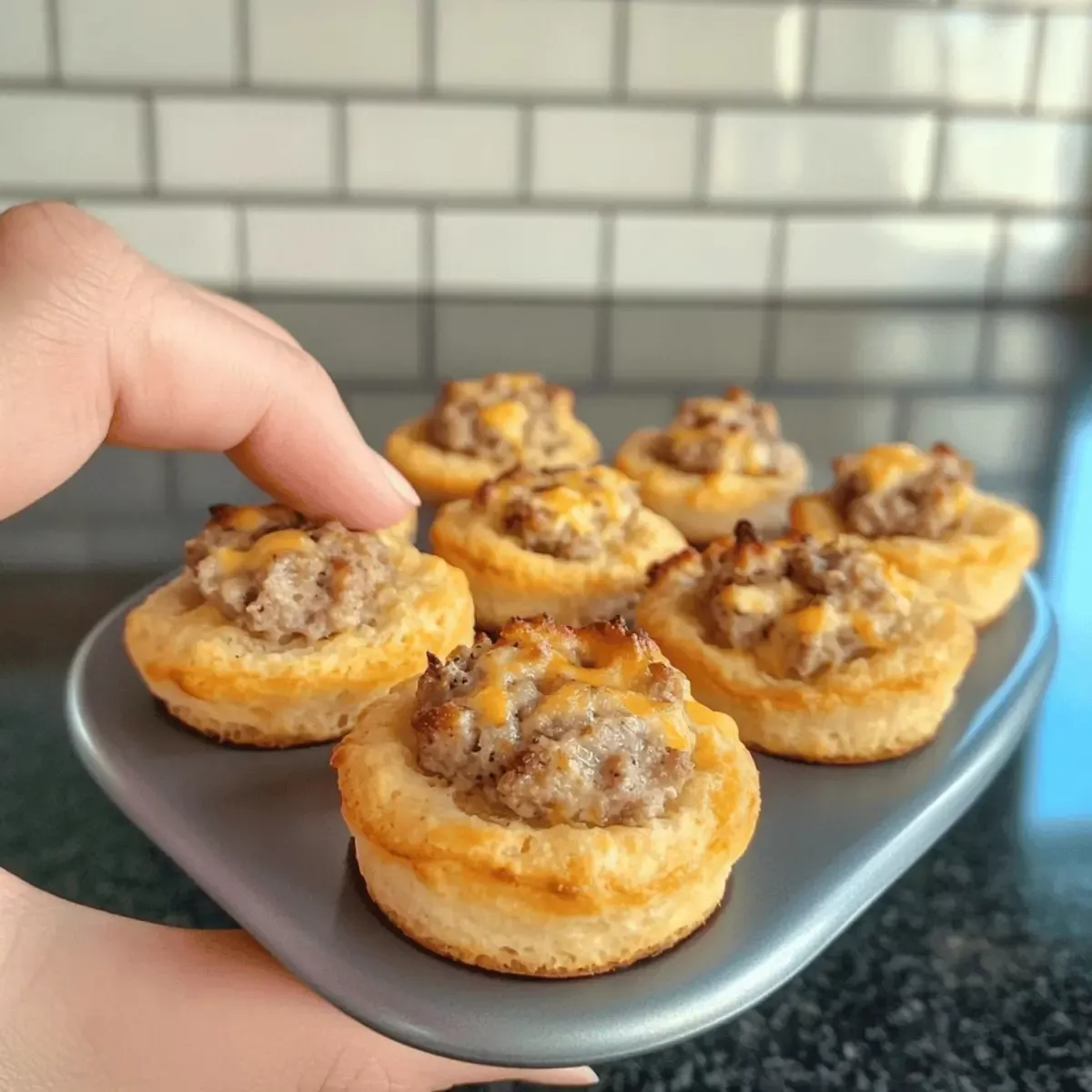 Sausage and Cream Cheese Biscuit