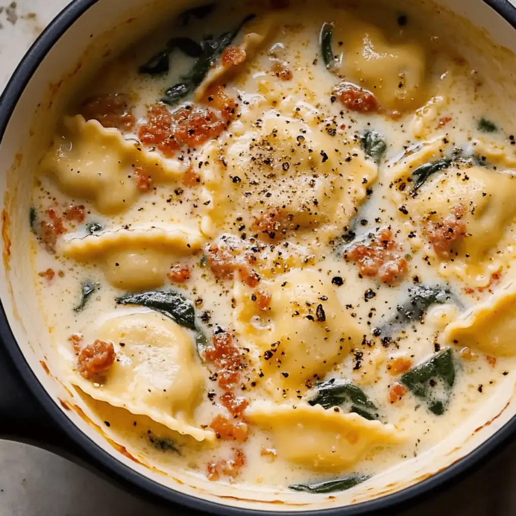 Tuscan Ravioli Soup
