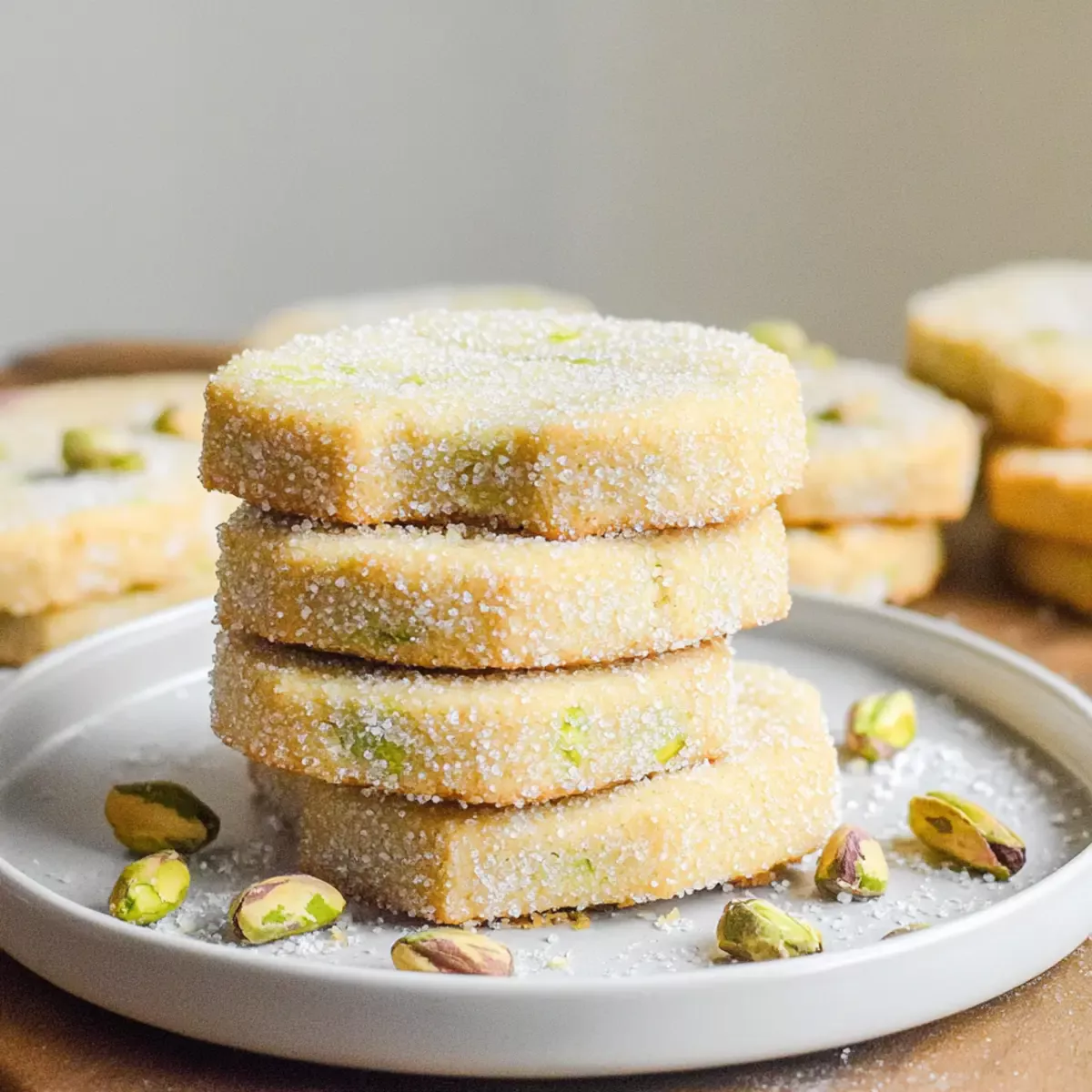 Pistachio Shortbread Cookies