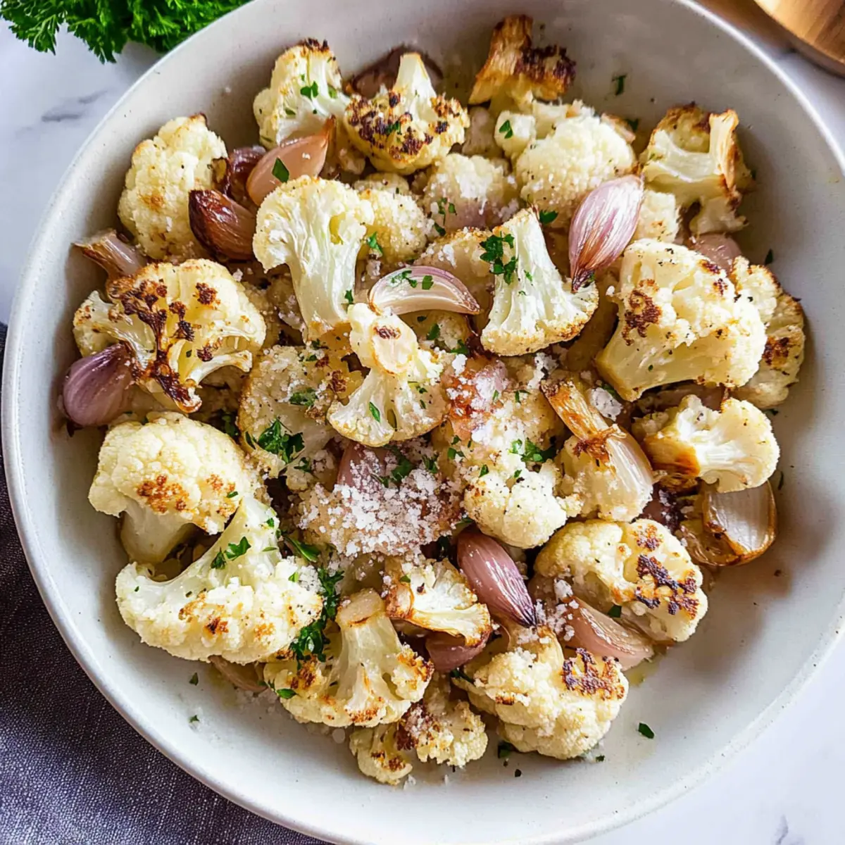 Roasted Cauliflower with Parmesan