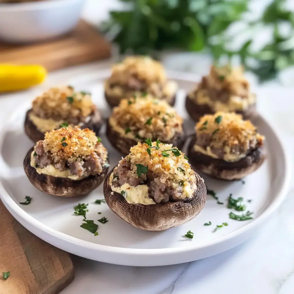 Sausage Stuffed Mushrooms