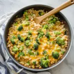 One Pan Chickpea Broccoli Rice Casserole