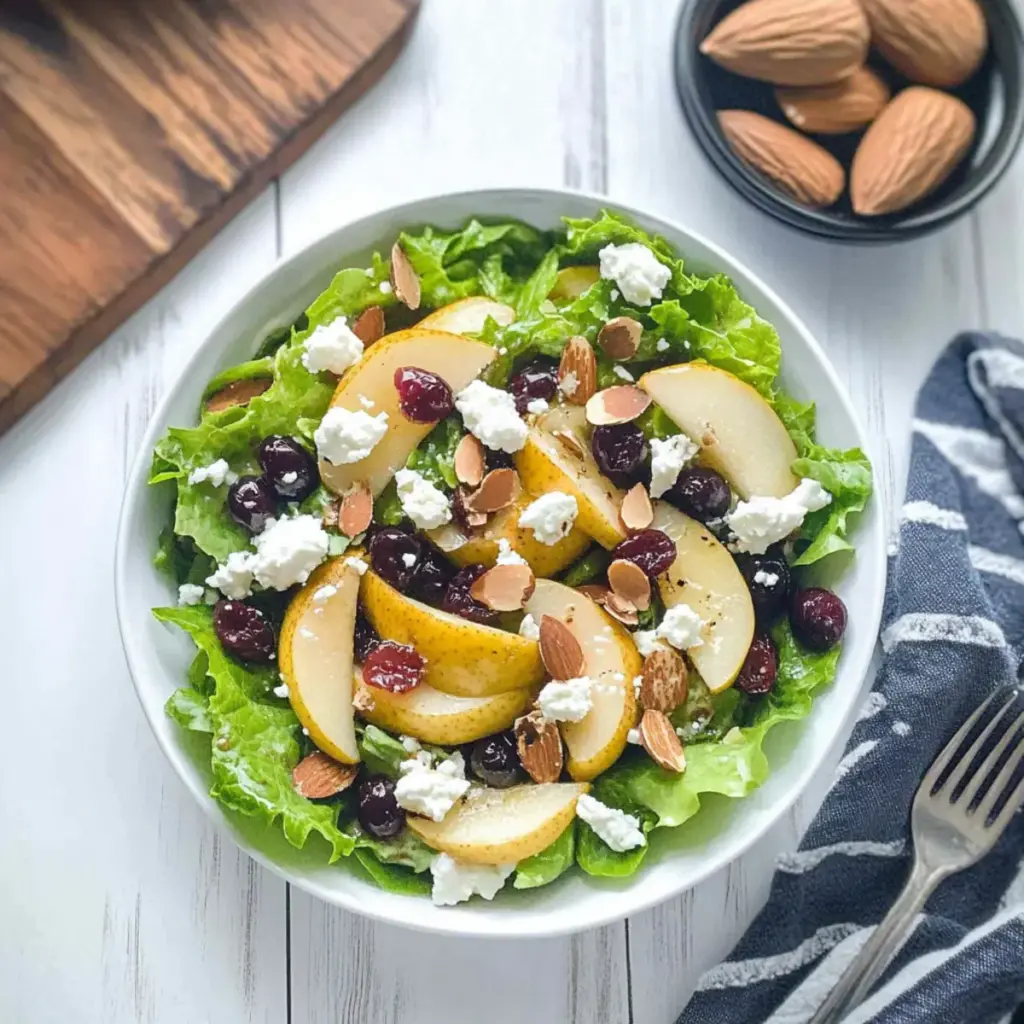 Pear Salad with Feta and Cranberries