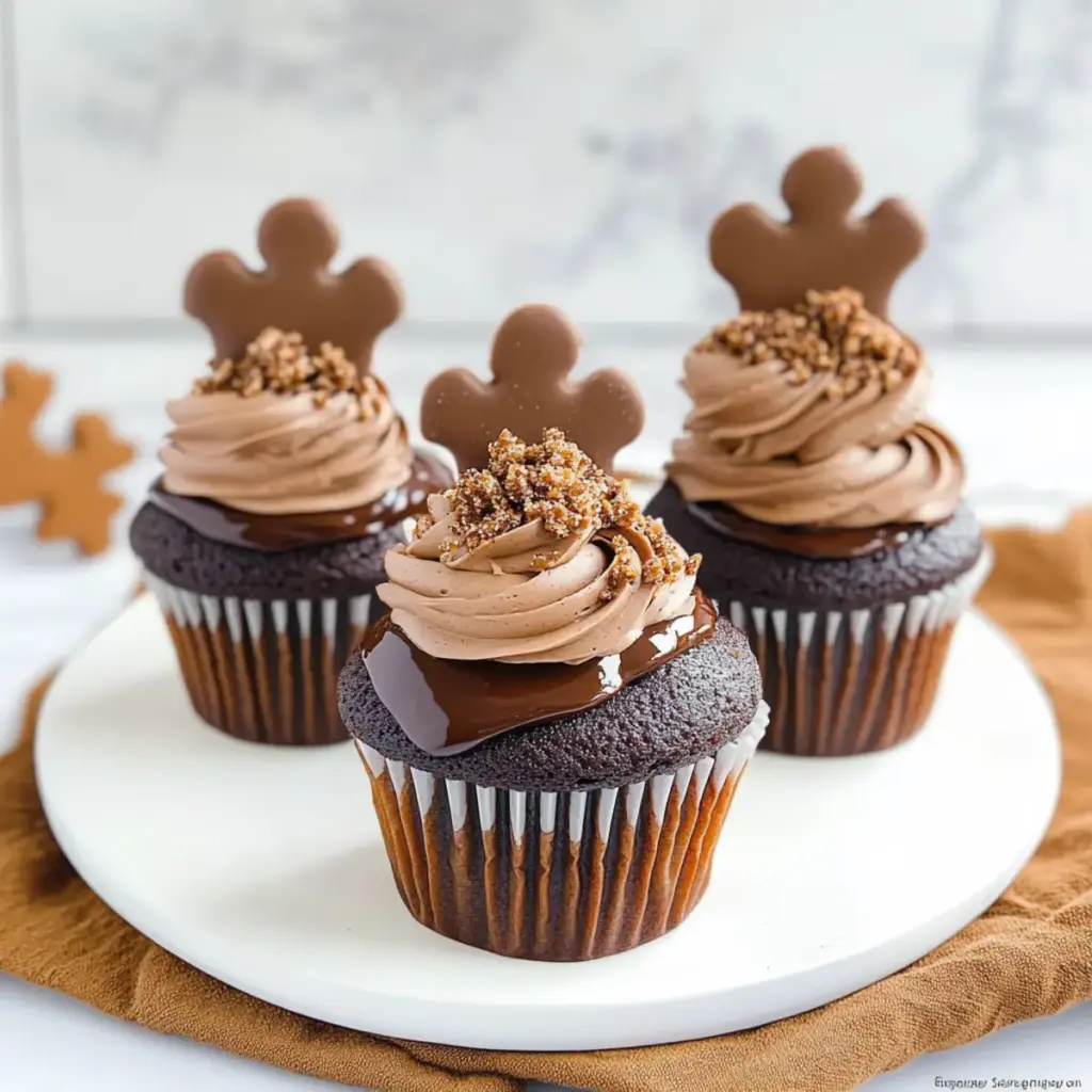 Chocolate Gingerbread Cupcakes