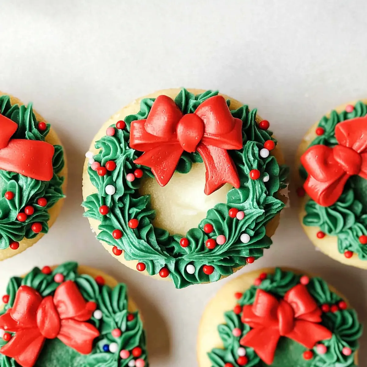 Christmas Cupcake Wreath