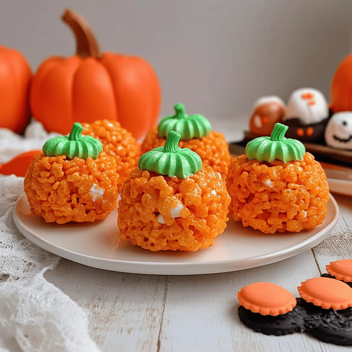 Rice Krispie Pumpkins