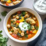 Moroccan Chicken Soup with Chickpeas