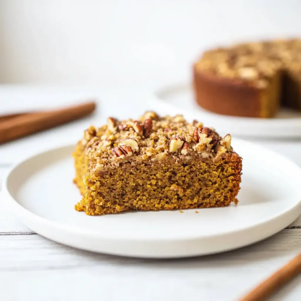 Pumpkin Coffee Cake with Oat Pecan Streusel