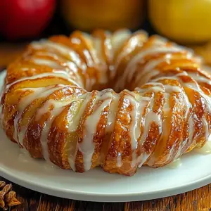 Apple Kringle with Vanilla Glaze