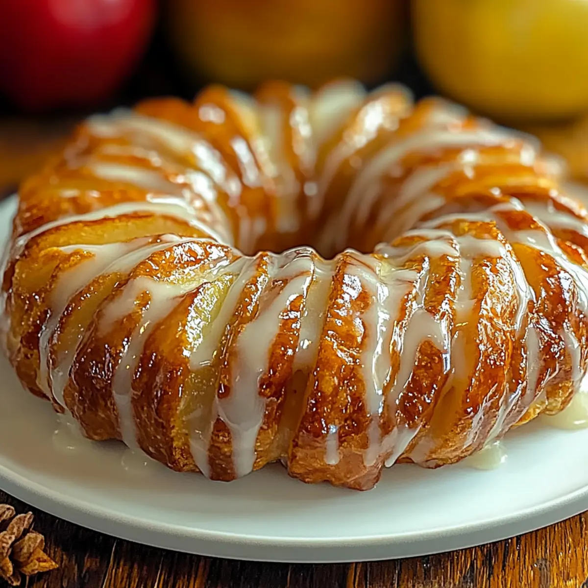 Apple Kringle with Vanilla Glaze