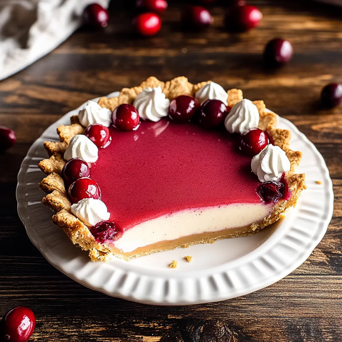 Cranberry Custard Pie