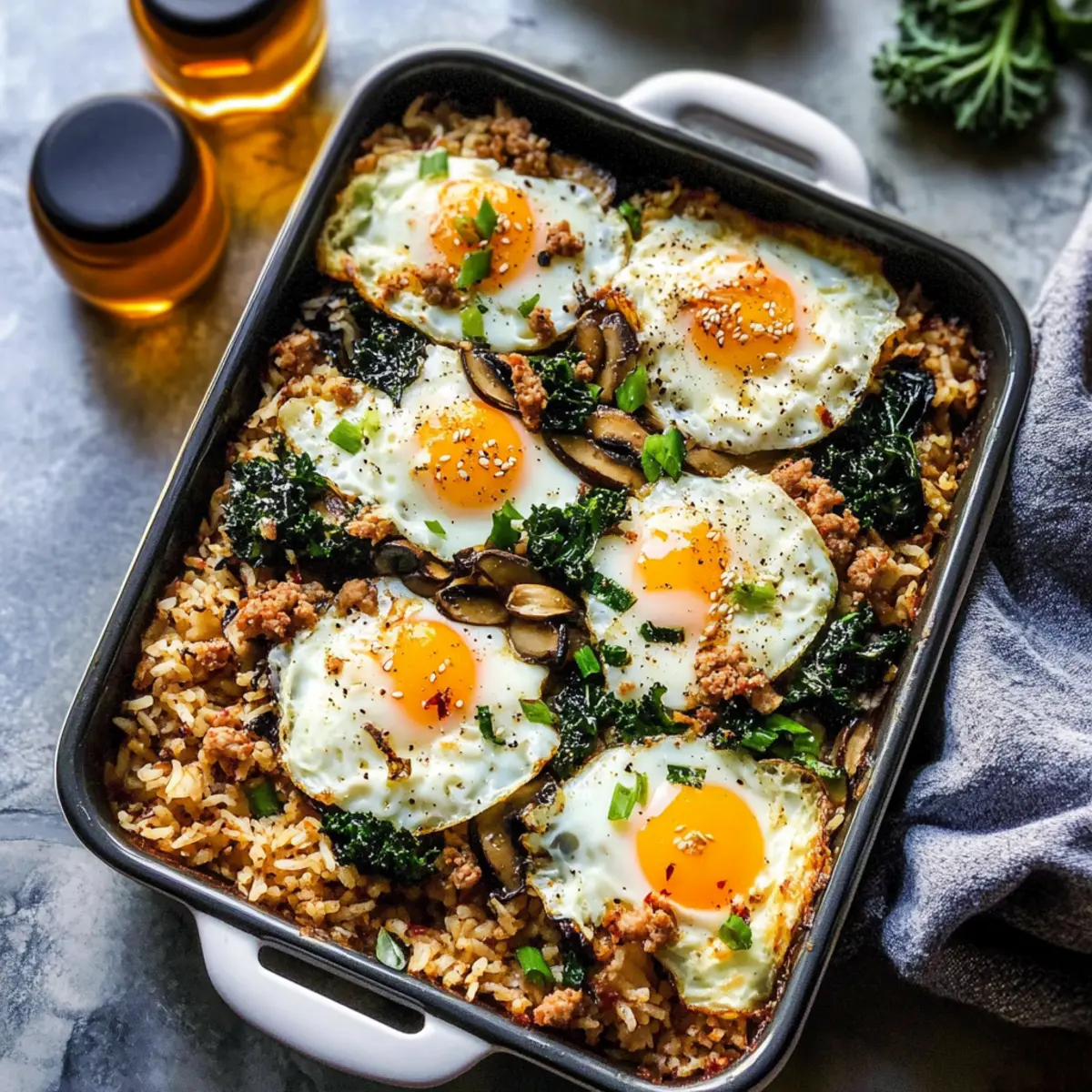 Bibimbap Casserole with Ground Pork