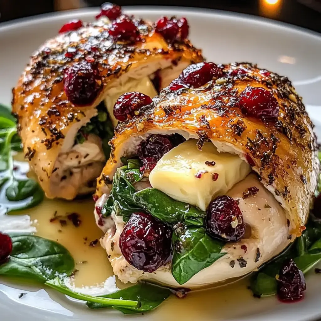 Cranberry & Spinach Stuffed Chicken