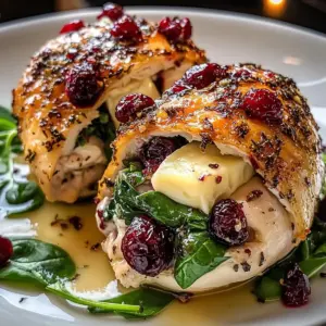 Cranberry & Spinach Stuffed Chicken