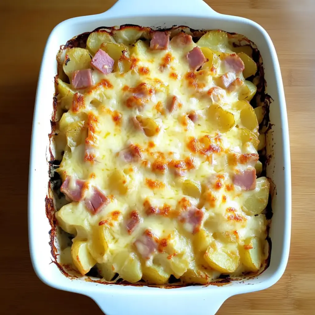 Quick Leftover Ham Potato Casserole