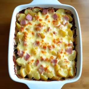 Quick Leftover Ham Potato Casserole