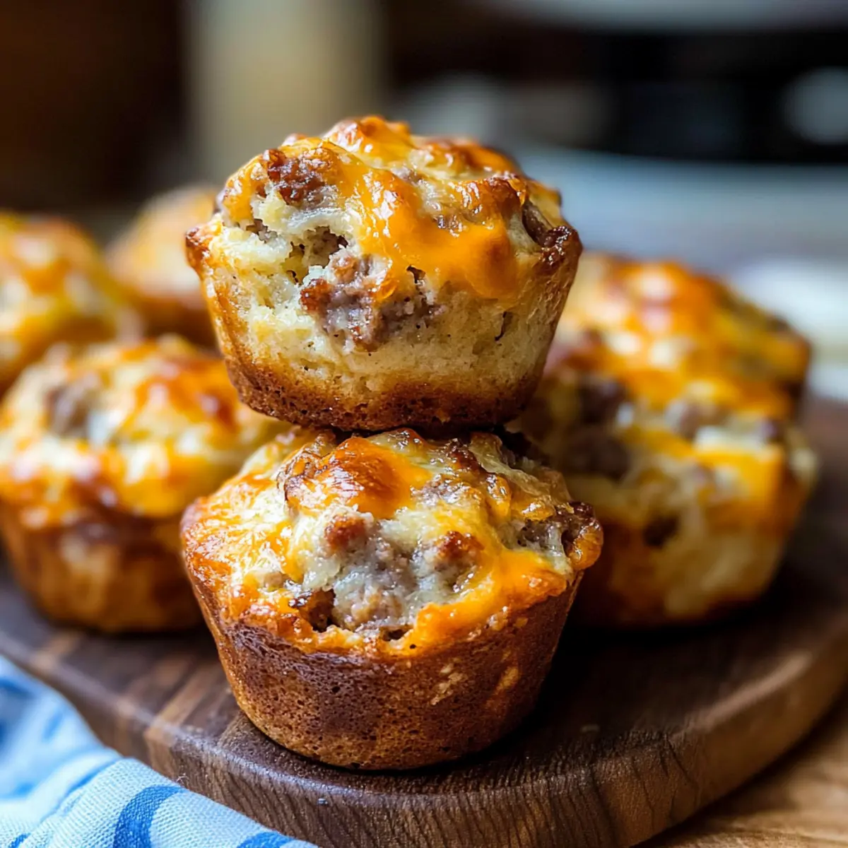 Cheesy Sausage Muffins