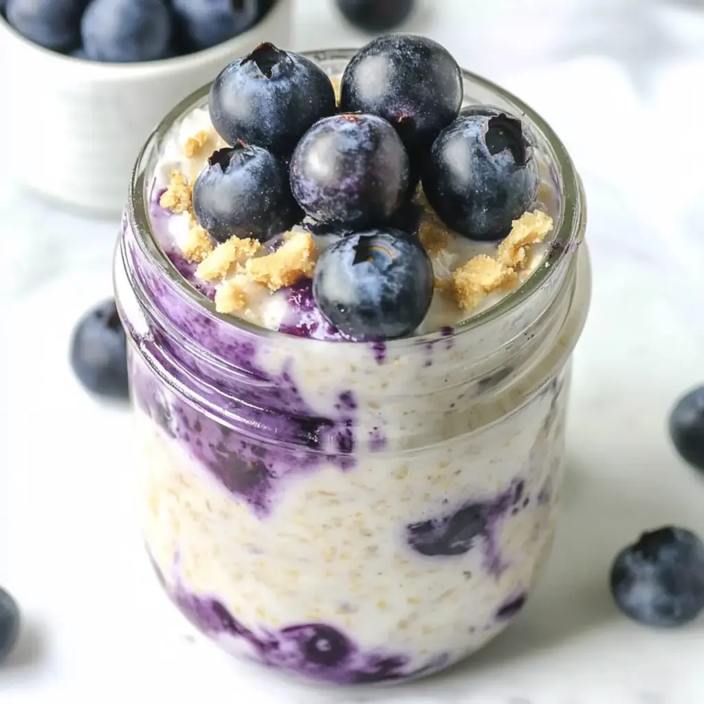 Blueberry Cheesecake Overnight Oats