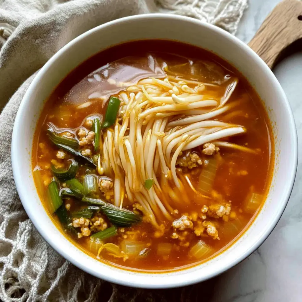 Tomato Enoki Mushroom Soup