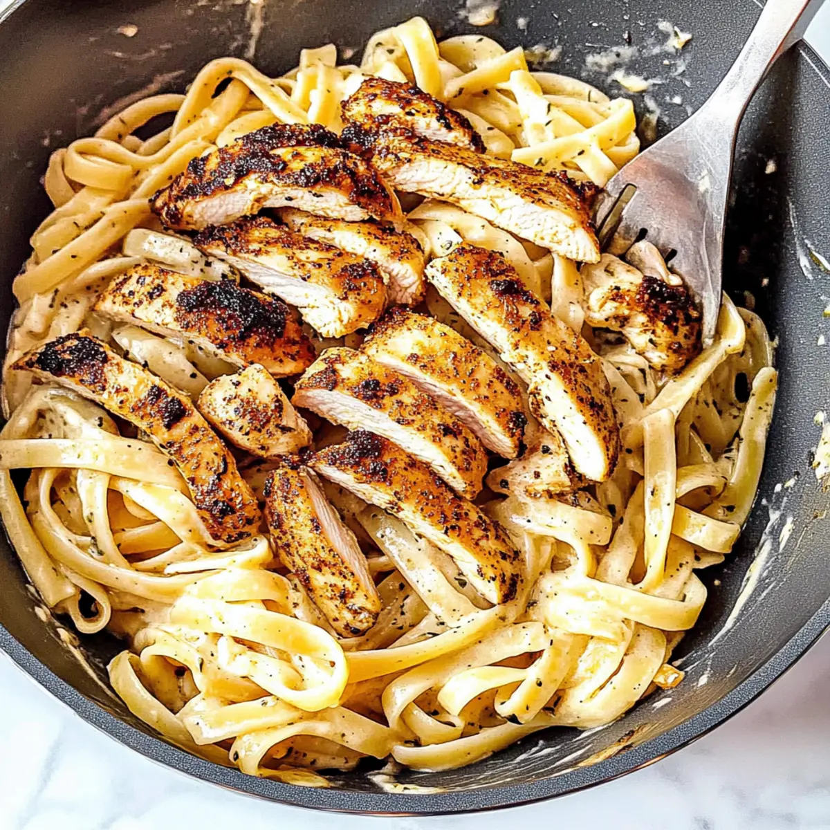 Blackened Cajun Chicken Alfredo