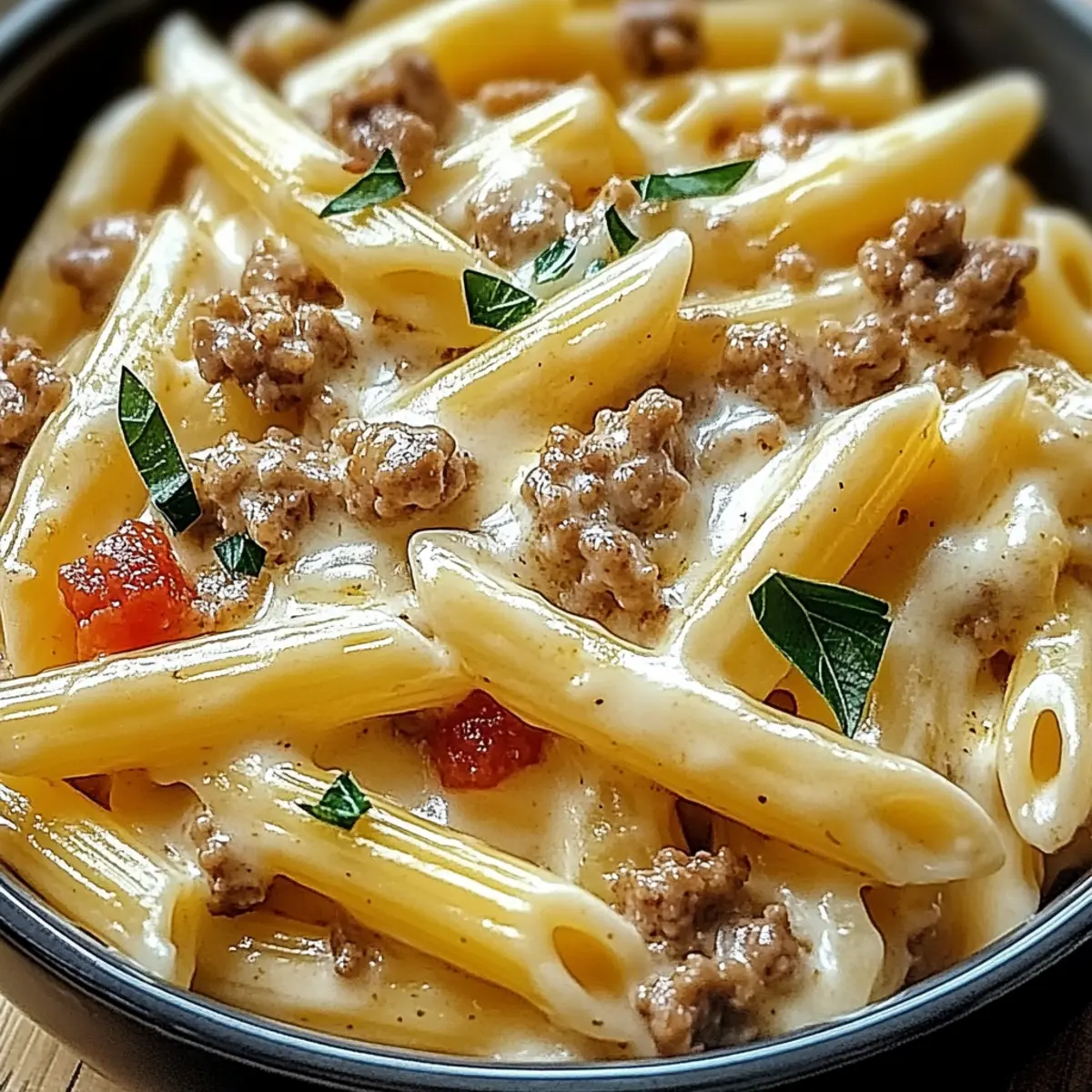 Creamy Rotel Pasta with Ground Beef