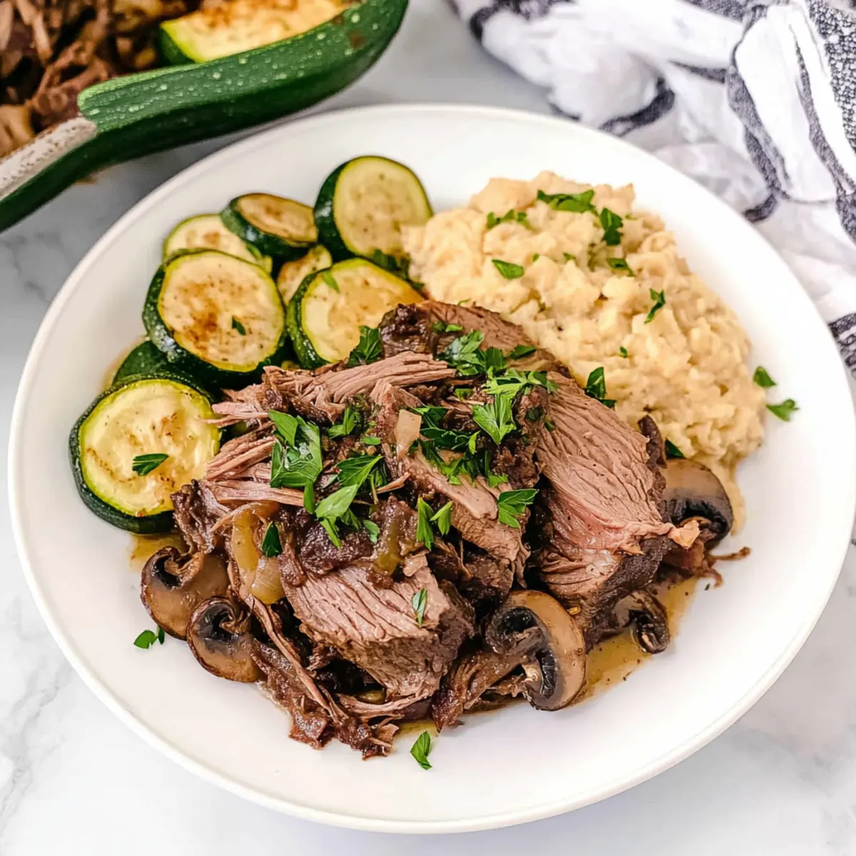 Keto Slow Cooker Pot Roast with Vegetables