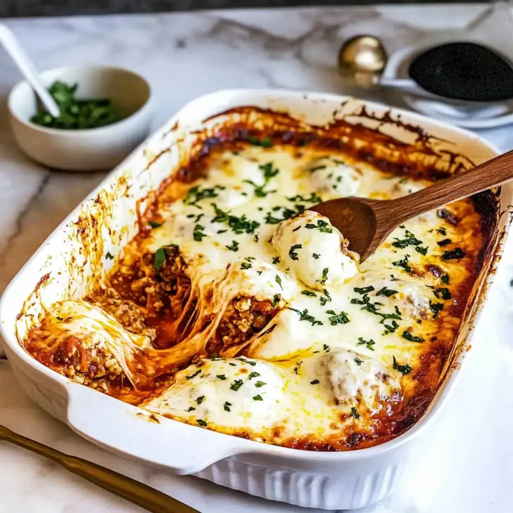 Keto Meatball Casserole