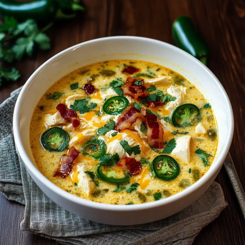 Spicy Jalapeño Popper Chicken Soup