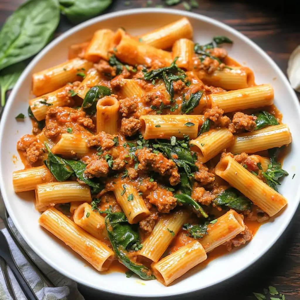 Creamy Sausage Rigatoni