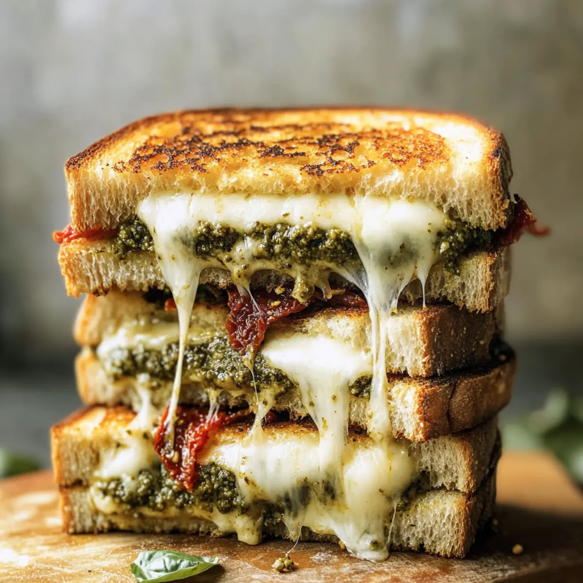Sourdough Pesto Grilled Cheese