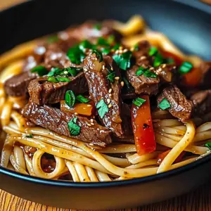 Sweet And Spicy Garlic Steak Pasta