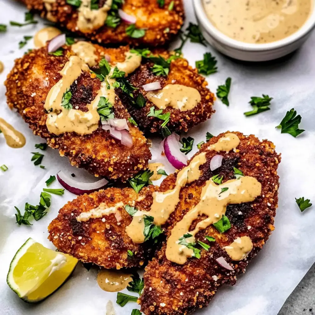 Pretzel Chicken with Mustard-Cheddar Sauce
