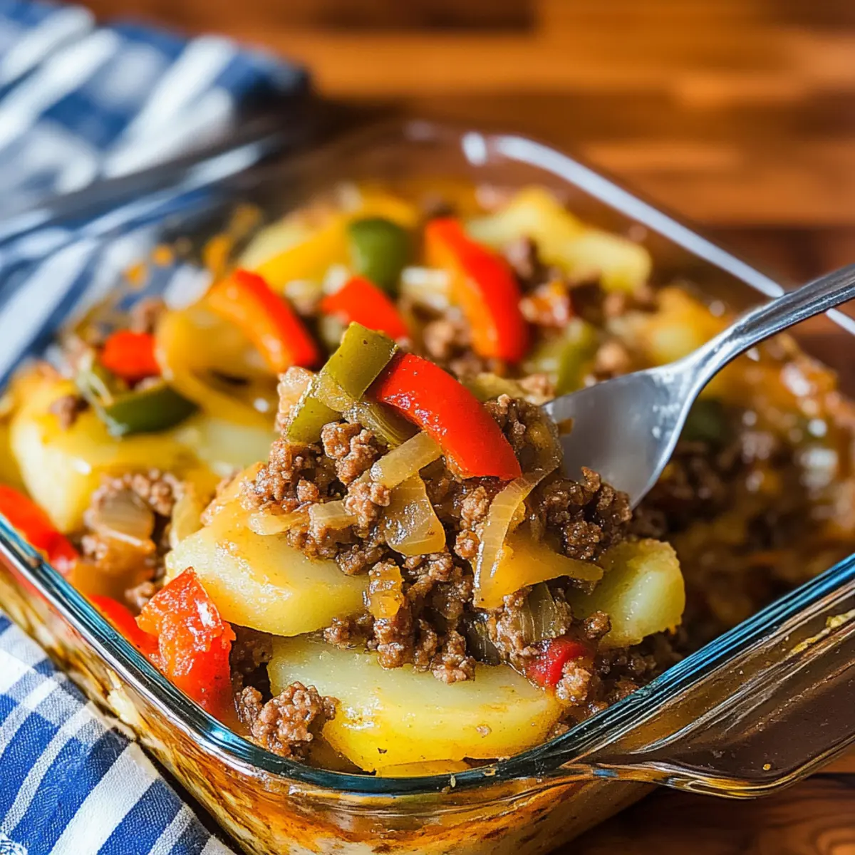 Southern Five Layer Beef Casserole