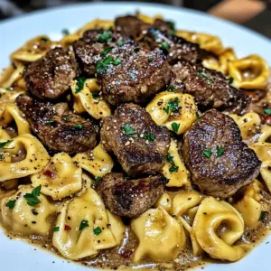 Cowboy Butter Tortellini Steak Bites