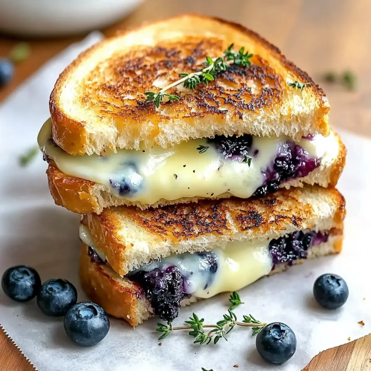 Crispy Blueberry Grilled Cheese