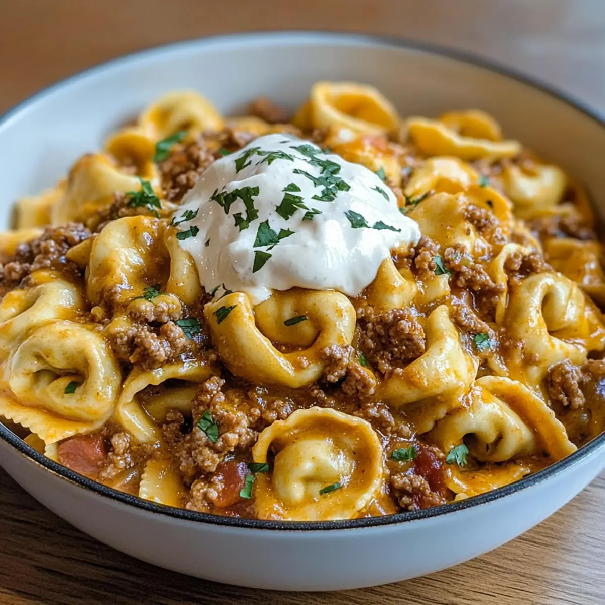 Cheesy Taco Tortellini Bowl