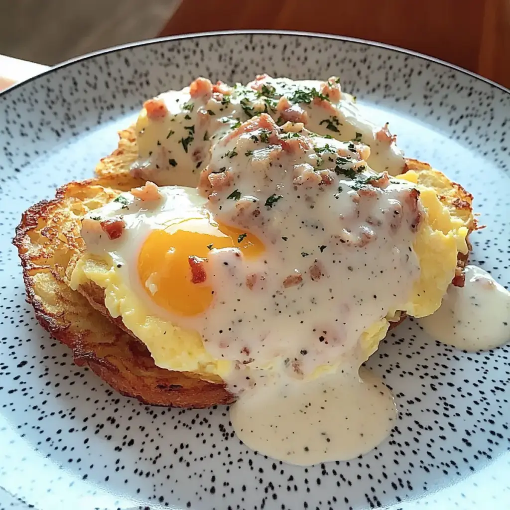 Egg Hash Browns with Gravy
