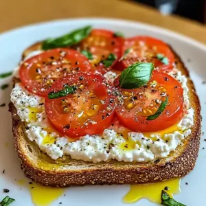 Tomato and Cottage Cheese Toast