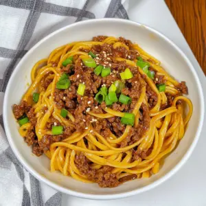 Mongolian Ground Beef Noodles