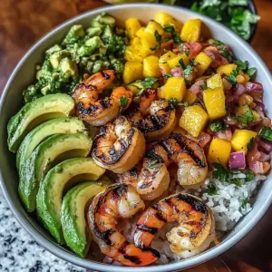 Mediterranean Shrimp Avocado Bowls