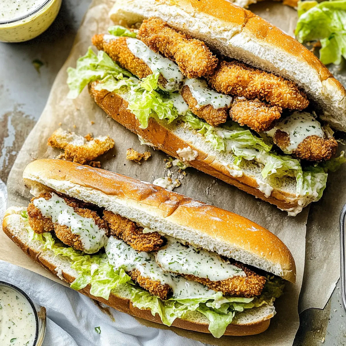 Chicken Caesar Sandwiches